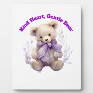 Kind Herzchen Gentle Bear Plaque - Niedliches Bäre Fotoplatte