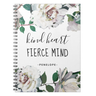 Kind Herzmuskel Geist Aquarellblume und Name Notizblock