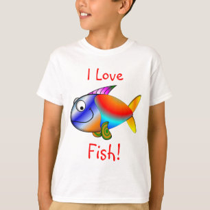 Kind"ICH LIEBE-FISCHE" T - Shirts