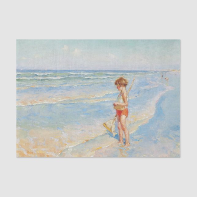 Kind im Beach Coastal Beach Summer Seidenpapier (Vorderseite)