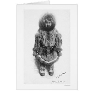 Kind im Pelz Nome Alaska 1920