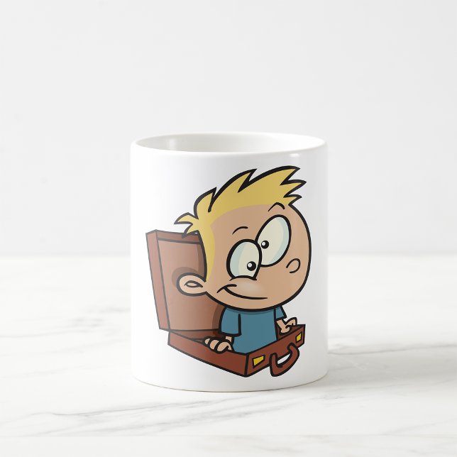 Kind in einem Koffer-Tasse Kaffeetasse (Von Creator hochgeladen)