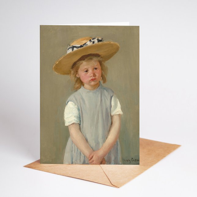 Kind in einem Strohhut | Mary Cassatt Karte (Von Creator hochgeladen)