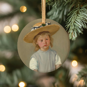 Kind in einem Strohhut Mary Cassatt Keramik Ornament