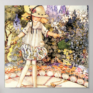 Kind in Garten Poster