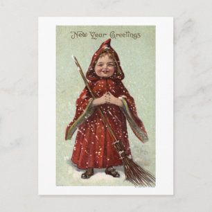 Kind in roter Manschette Postkarte