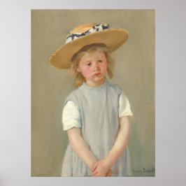 Kind in Strohhut - Mary Cassatt Fine Art Poster