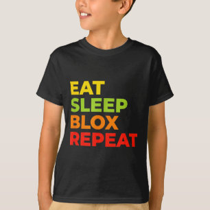 Kind isst schläft Blox Wiederholung - Kids Gaming T-Shirt
