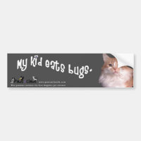 "Kind isst Wanzen-" Katzen-FarbAutoaufkleber