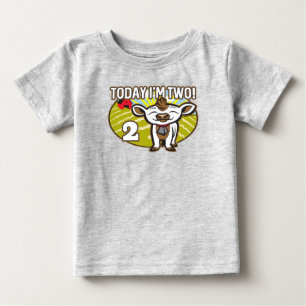 Kind ist der zweite Geburtstag Heute bin ich zwei! Baby T-shirt