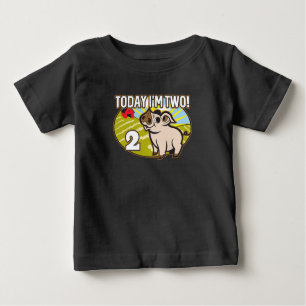 Kind ist der zweite Geburtstag Heute bin ich zwei! Baby T-shirt