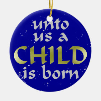 Kind ist Geborene Schriftzeichen Keramik Ornament