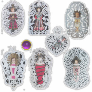 Kind Jesus, antike Weihnachtsgeschichten Aufkleber