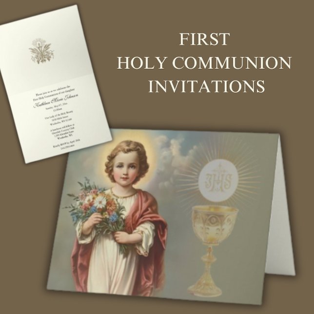 Kind Jesus Eucharist Erste Heilige Kommune Einladung (Von Creator hochgeladen)