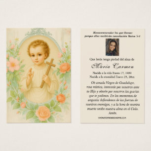Kind Jesus Guadalupe spanische Trauerfeier Gebet