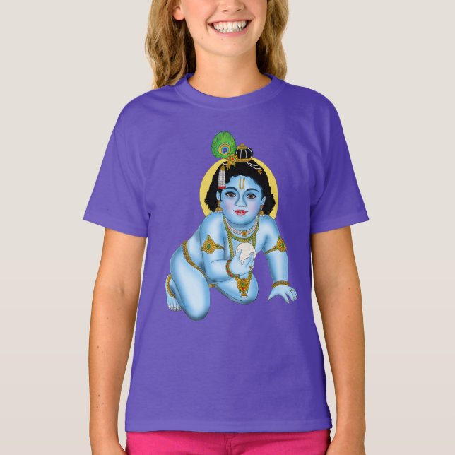 Kind Krishna T-Shirt (Vorderseite)
