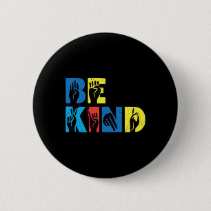 Kind-Liebe Gebärdensprache Handautismus Bewusstsei Button