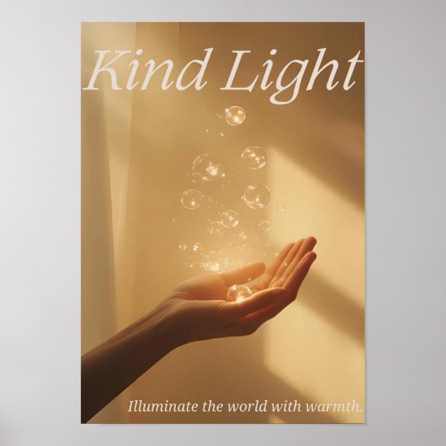 Kind Light — Illuminate the world with warmt Poster (Vorne)