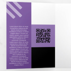 Kind Lilac setzt Qr Codes ab Dreifach Gefaltete Karte