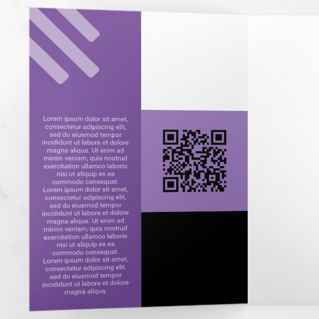 Kind Lilac setzt Qr Codes ab Dreifach Gefaltete Karte (Innen Erste Seite)