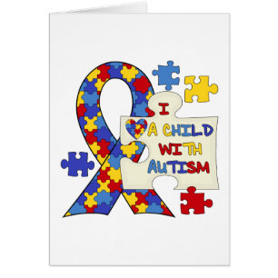 Kind mit Autismus-Bewusstseins-Band