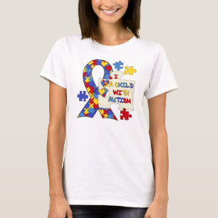 Kind mit Autismus-Bewusstseins-Band T-Shirt