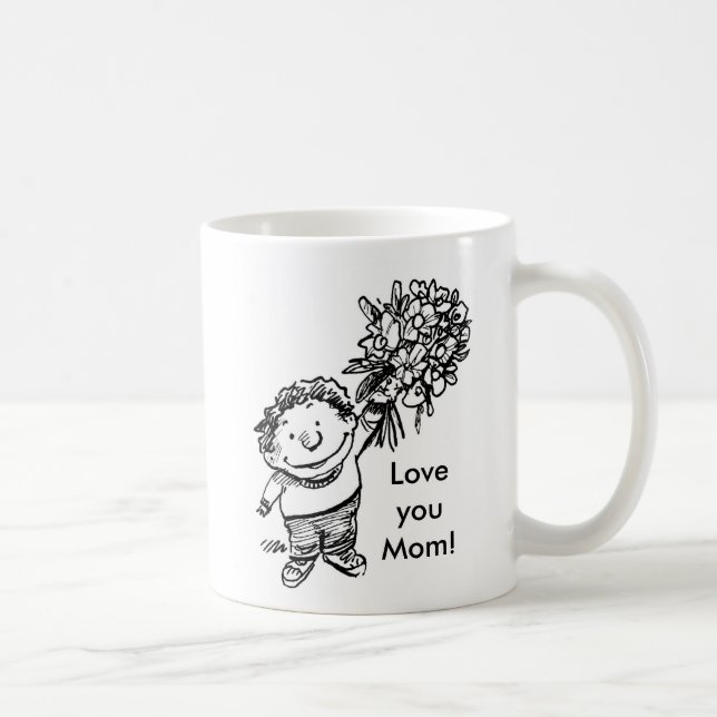 Kind mit Blume, Kind mit Blume, Liebe... Kaffeetasse (Rechts)