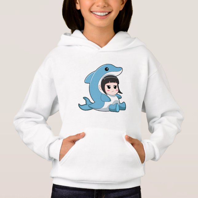 Kind mit Dolphin-Kostüm Hoodie (Vorderseite)