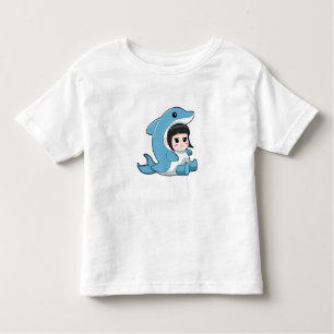 Kind mit Dolphin-Kostüm Kleinkind T-shirt