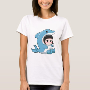 Kind mit Dolphin-Kostüm T-Shirt