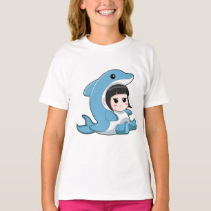 Kind mit Dolphin-Kostüm T-Shirt