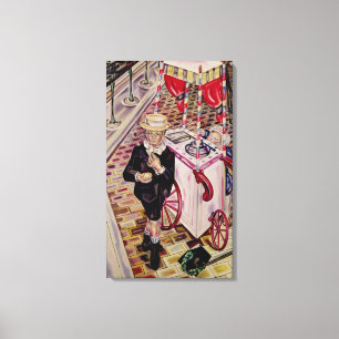 Kind mit einer Eiscreme Leinwanddruck