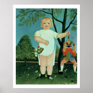 Kind mit einer Marionette, c.1903 (Öl auf Poster