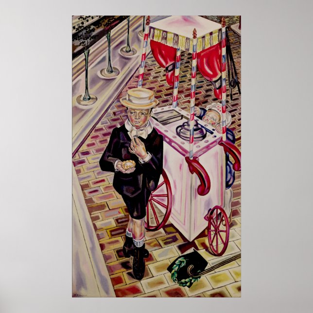 Kind mit Eiscreme Poster (Vorne)