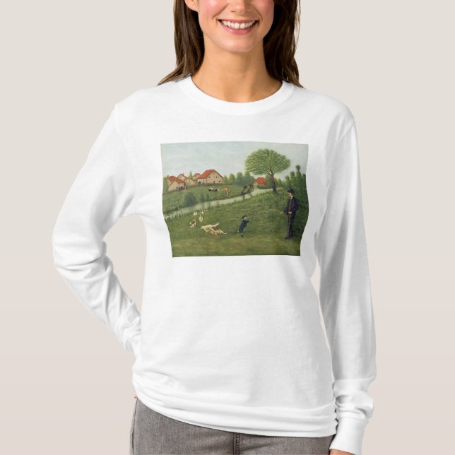 Kind mit Gänsen T-Shirt (Vorderseite)