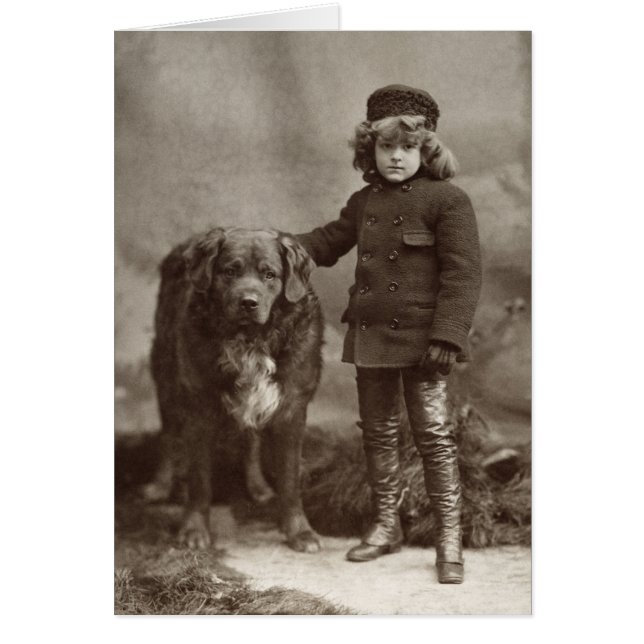 Kind mit Hund, C1885 (Vorne)