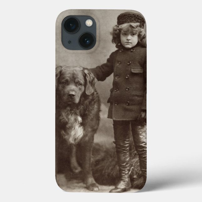 Kind mit Hund, C1885 Case-Mate iPhone Hülle (Rückseite)