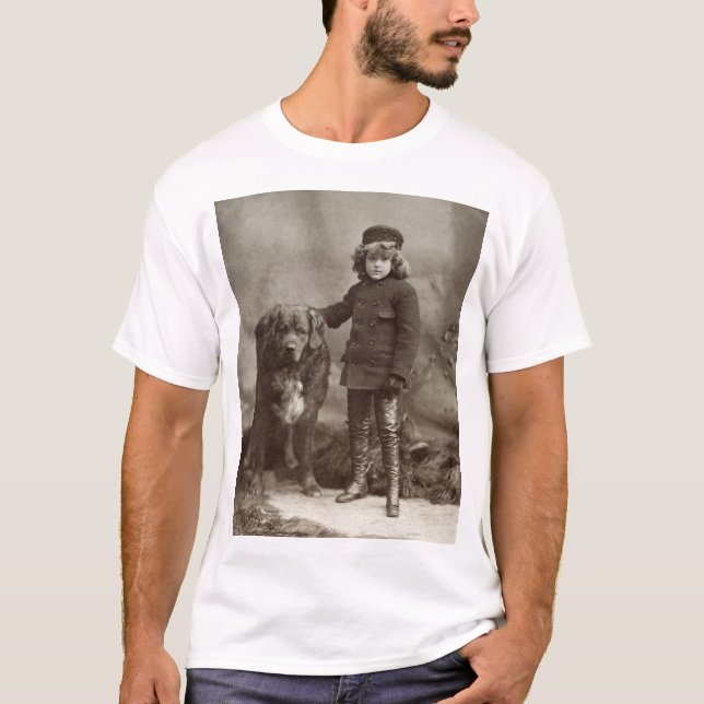 Kind mit Hund, C1885 T-Shirt (Vorderseite)