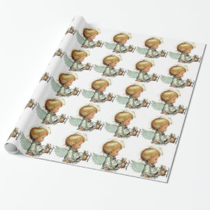 Kind mit Lamm Geschenkpapier