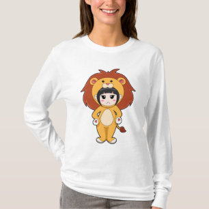 Kind mit Löwenkostüm T-Shirt