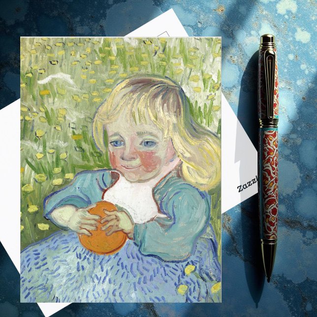 Kind mit Orange, Vincent Van Gogh Postkarte (Von Creator hochgeladen)