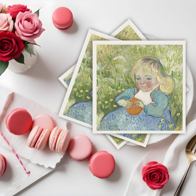 Kind mit Orange, Vincent Van Gogh Serviette (Von Creator hochgeladen)