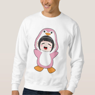 Kind mit Penguin-Kostüm Sweatshirt