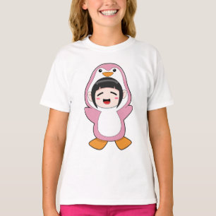Kind mit Penguin-Kostüm T-Shirt