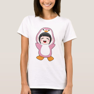 Kind mit Penguin-Kostüm T-Shirt