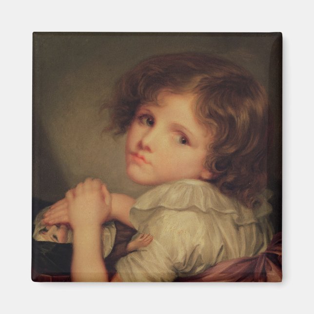 Kind mit Puppe Magnet (Vorne)