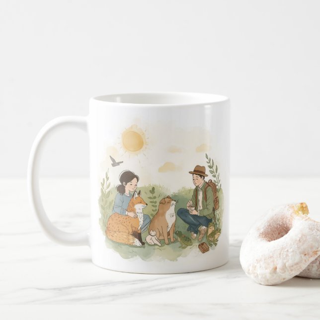 Kind_Ones Morning Harmony Mug – Peaceful Nature Kaffeetasse (Mit Donut)