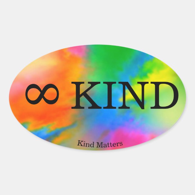 ∞ KIND Oval Aufkleber (Vorderseite)