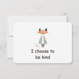 Kind Red Fox Woodland Animal Affirmation Card Einladung