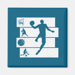 Kind Shirt Basketballspieler Trainer Fan Korb Magnet